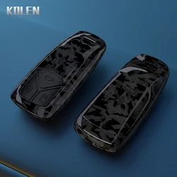 ABS Carbon Fiber Car Key Case Cover For Audi A4 B9 A5 A6 8S 8W Q5 Q7 4M S4 S5 S7 TT TTS TFSI RS Protector Shell Fob Accessories