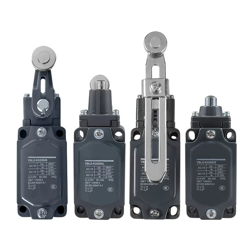 For chint travel switch yblx-k3-20s/t limit slotlxk3-20s/t adjustable roller rotating arm type self-reset slot