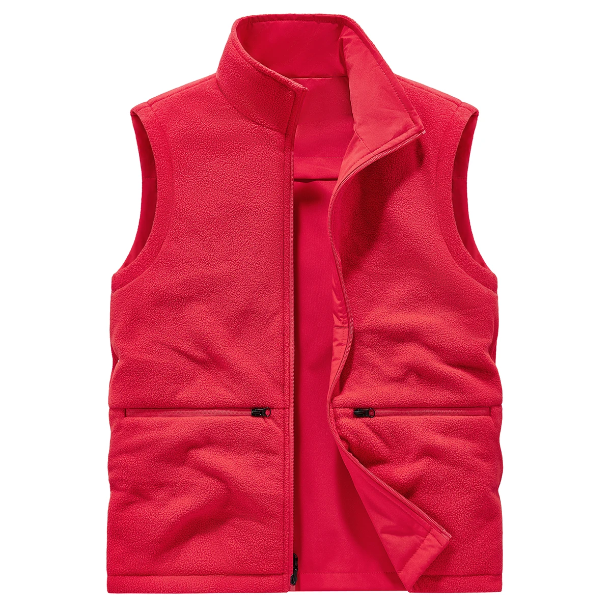 

Mens Fleece Liner Fishing Vests Lightweight Joggers Sports Sleeveless Jackets for Travel Climbing Hiking Waistcoat Plus Size 6XL