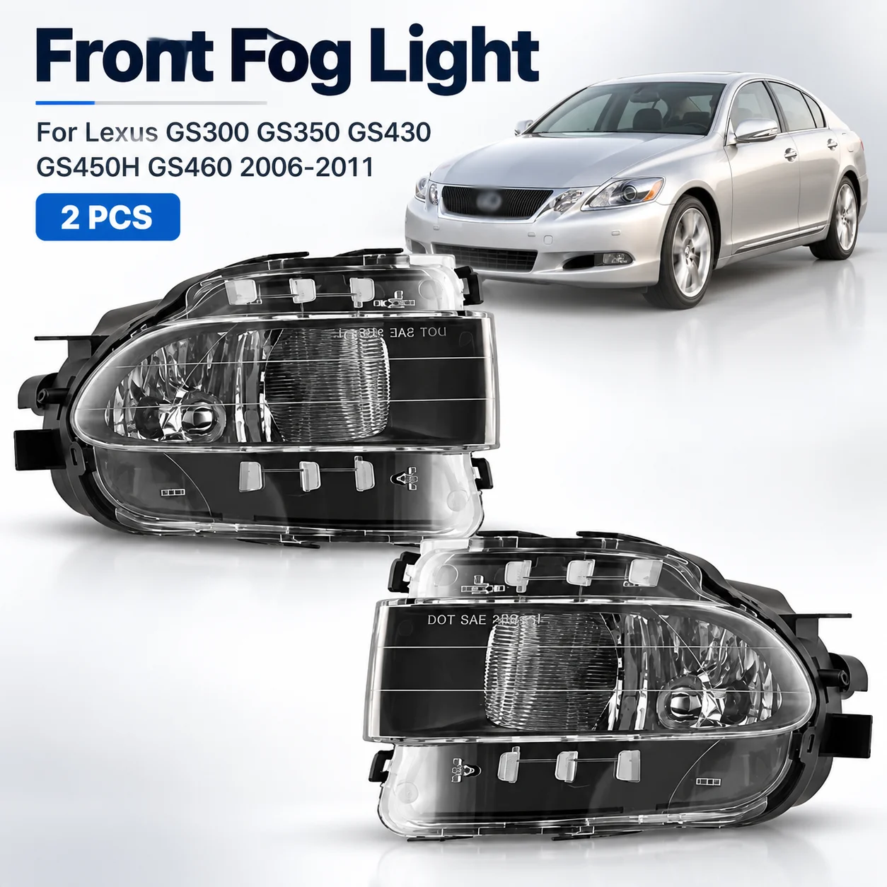 81221-30282 81211-30312 Front Fog Light for Lexus GS300 GS350 GS430 GS450H GS460 2006-2011 Driving Lamp Replacement