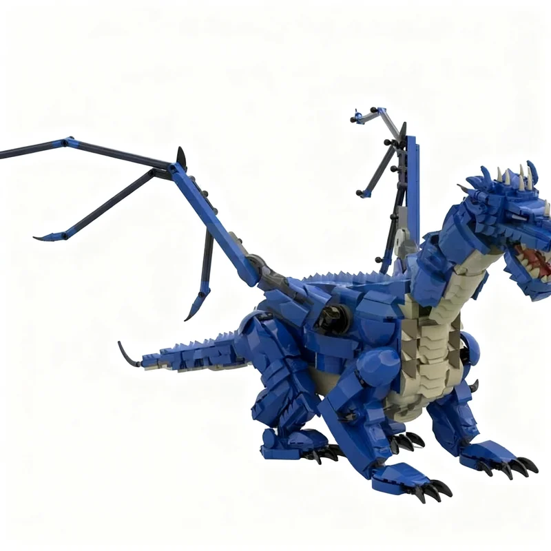 1816pcs MOC Blue Dragon Lightning Model Building Blocks Architecture Toys Christmas Gifts Birthday Kids Assemble Idea Brick