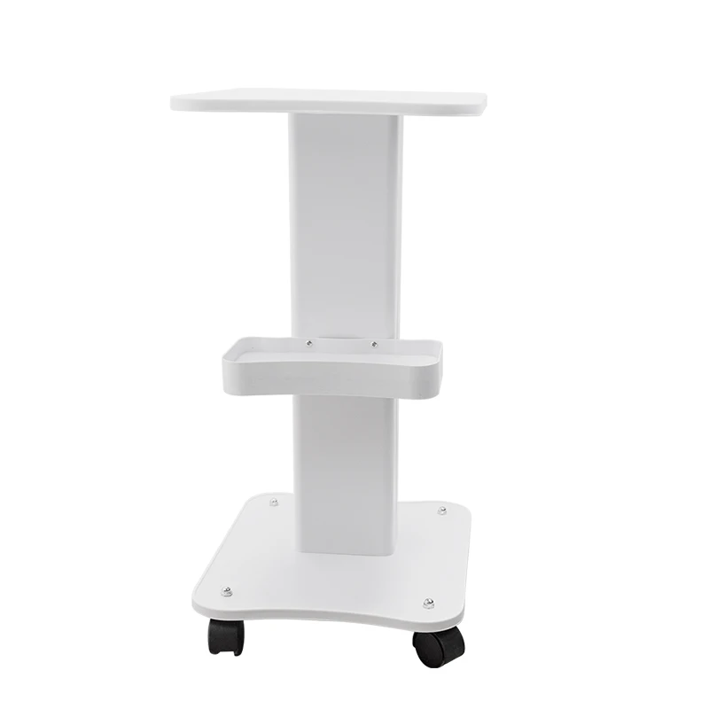 Convient Beauty Equipment Cart White Desktop Rolling Trolley Cart Small Bubble Medical Cart with Handle,Storage Tray,Brake