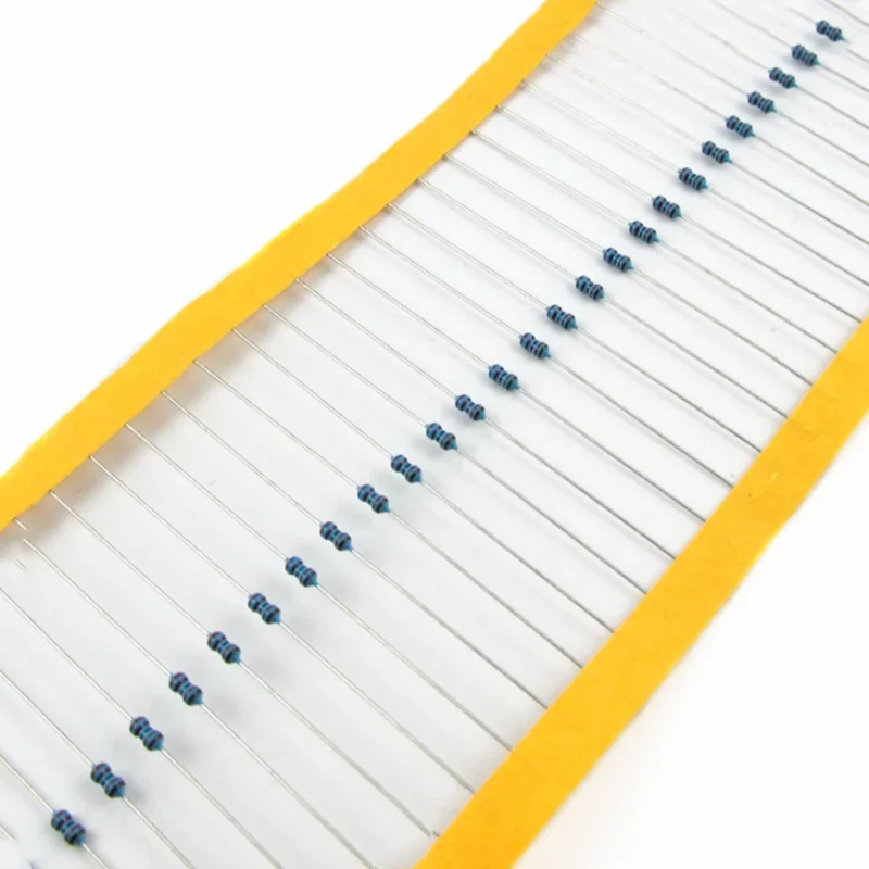 100pcs/Lot 0.125W Metal Film Resistor 1/6W 1/8W 1% 0.1 0.15 0.22 1 10 100 4.7 68 470 Ohm 1k 2k 3.3k 8.2k 10k 100k 47k 680k 1m
