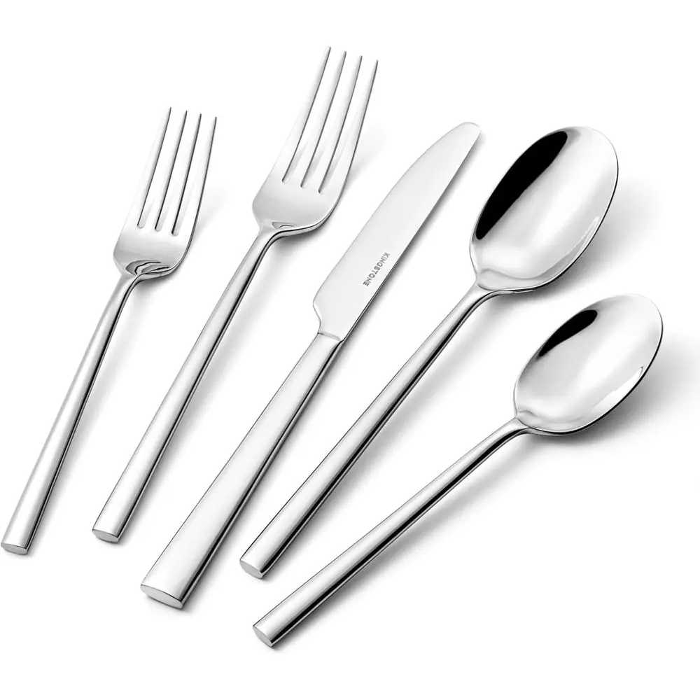 

40-Piece Premium Stainless Steel Cutlery Set for 8, Ideal for Home, Weddings, and Parties, Mirror Polished, Dishwasher Safe