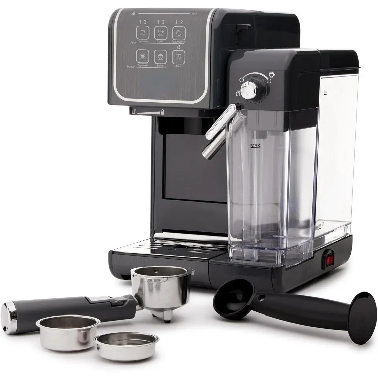 One-Touch CoffeeHouse+ Espresso, Cappuccino, and Latte Maker Home Coffee Machine with 19-Bar Italian Pump, and Milk Frother