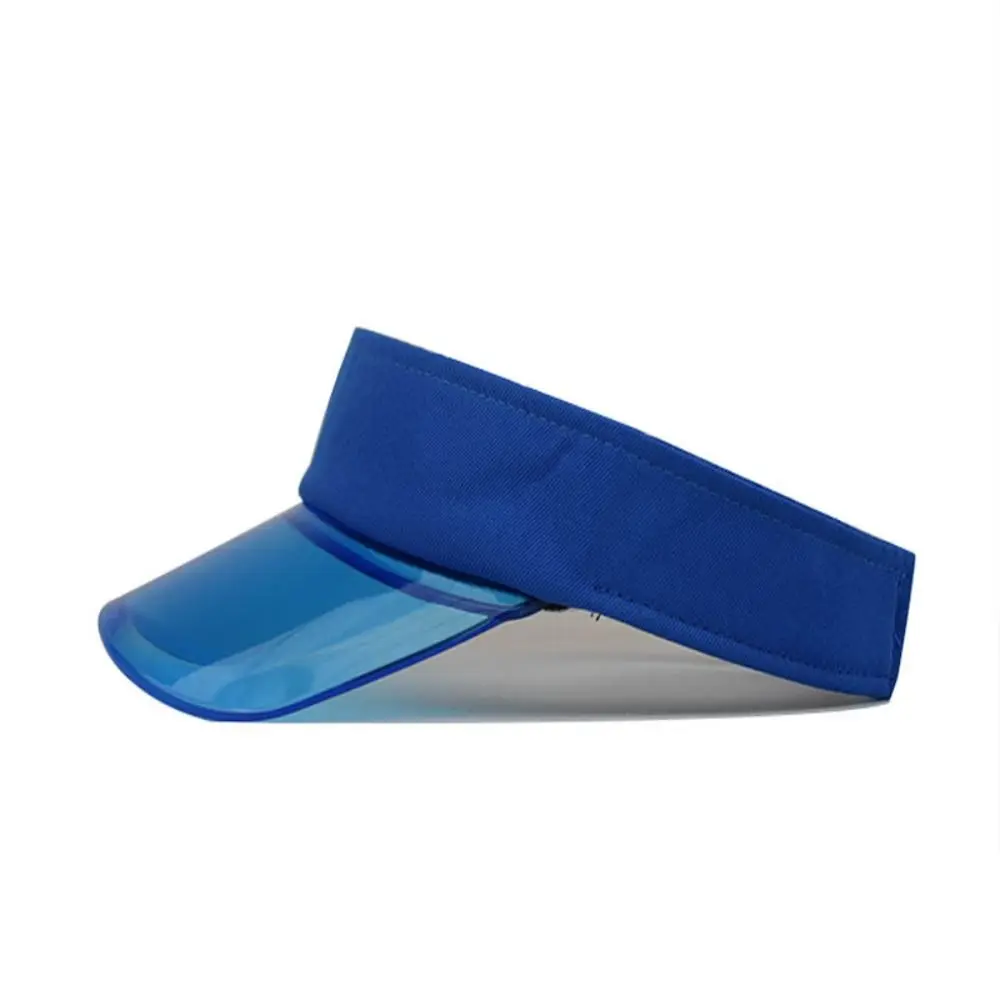 Running Adjustable Transparent Visor Caps Breathable Sun Visor Summer Sun Hats Clear Brim Anti-UV Empty Top Hat Hiking Beach