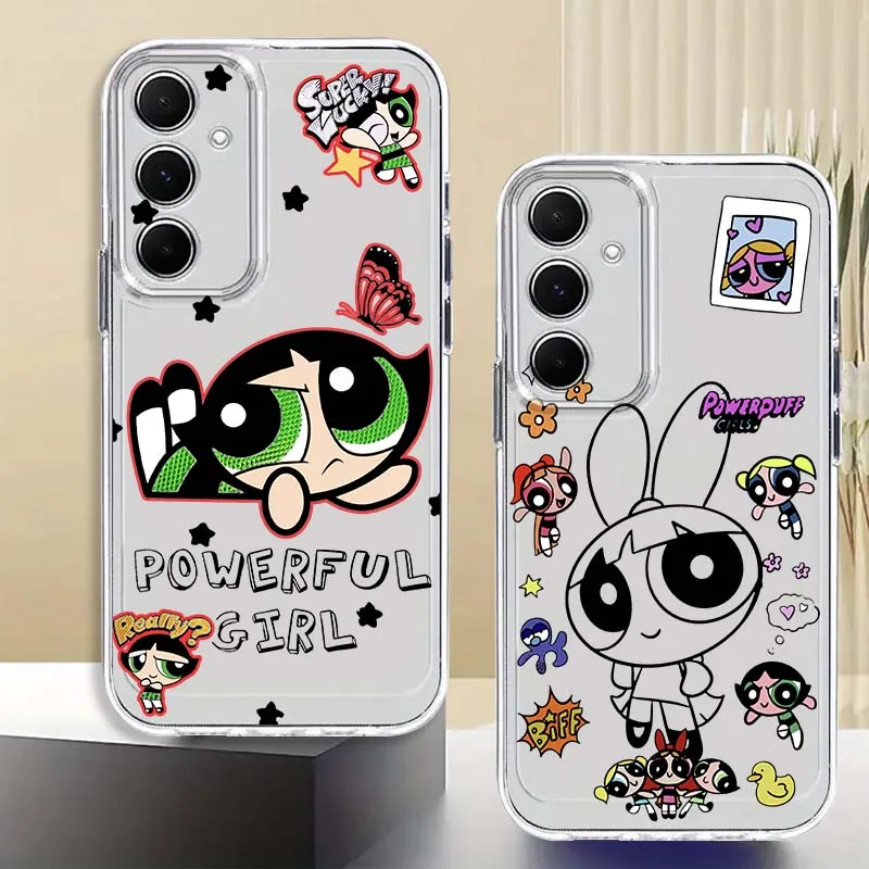 

The P-Powerpuffs Girls Art Phone Case For Samsung Galaxy A73 A72 A71 A55 A54 A53 A52 A51 A33 A25 A22 A15 A14 A05 TPU Transparent