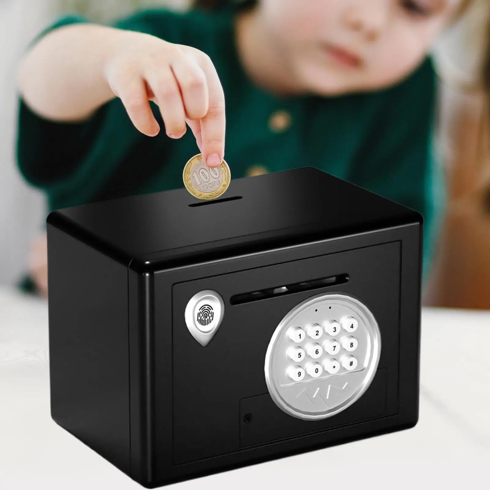 Muntbank Fantasiespel Ornament Wachtwoordslot Geldbesparende bank voor woonkamer Slaapzaal Studeerkamer Boekenplank Nachtkastje Jongens