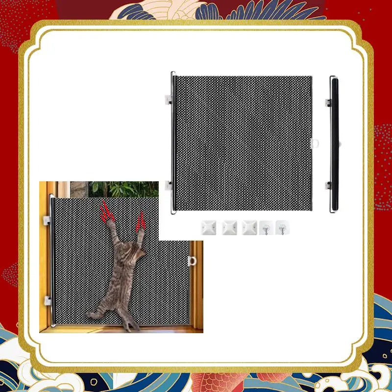 

Pets Dog Barrier Fences Pet Isolated Network Stairs Gate Indoor Pet Safety Gate Breathable Mesh Playpen For Kids And Pets Fence
