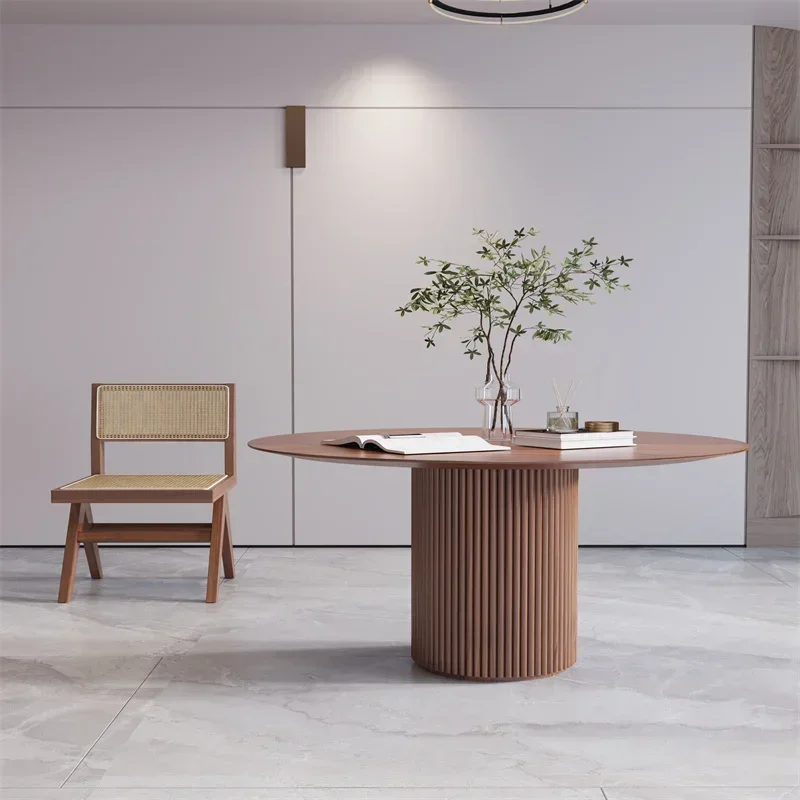 

Minimalist Round Dining Table Base Stand Wooden Insulated Breakfast Dining Table Design Living Mesa De Jantar Kitchen Furniture