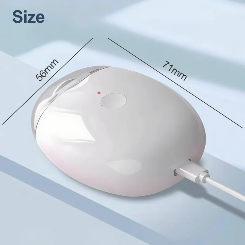 USB-Anti-Spritz-Elektro-Nagelknipser mit LED-Licht, automatischer Polierer für Erwachsene und Kinder, weiß, tragbar – Detail 6
