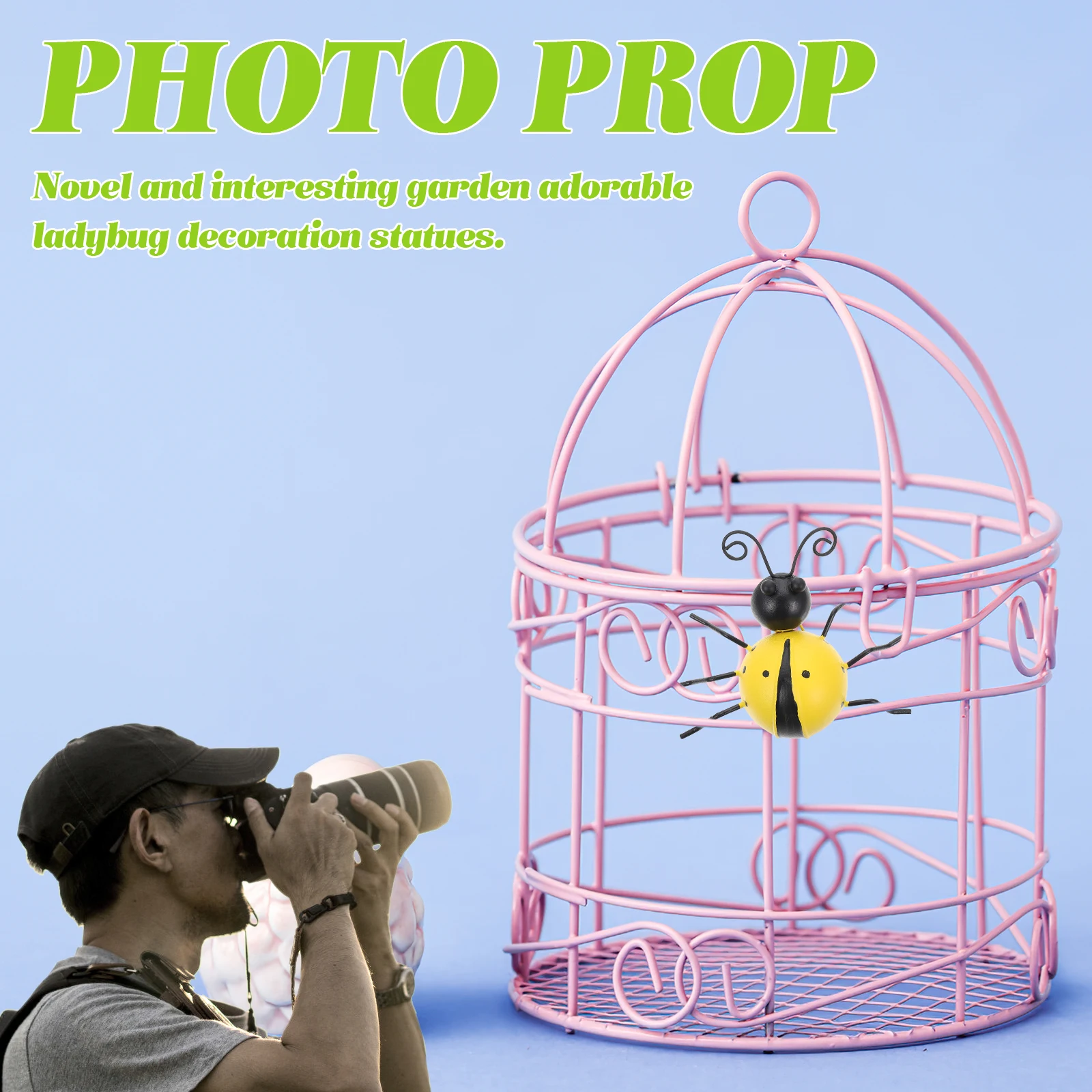 

Garden Ornament Ladybug Accessories Ladybugs Outdoor Sculpture Yellow Decoration Baby