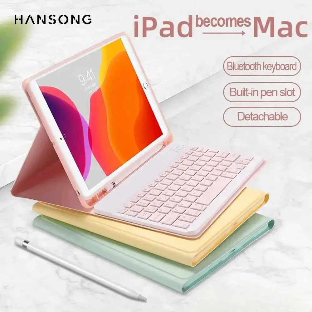 حافظة لوحة مفاتيح بإضاءة خلفية لجهاز iPad 10.2 9 8 7th Gen iPad 10th Air 3 10.5 Pro Air 4th 5th 10.9 Pro 11 12.9 9.7 5 6th Cover