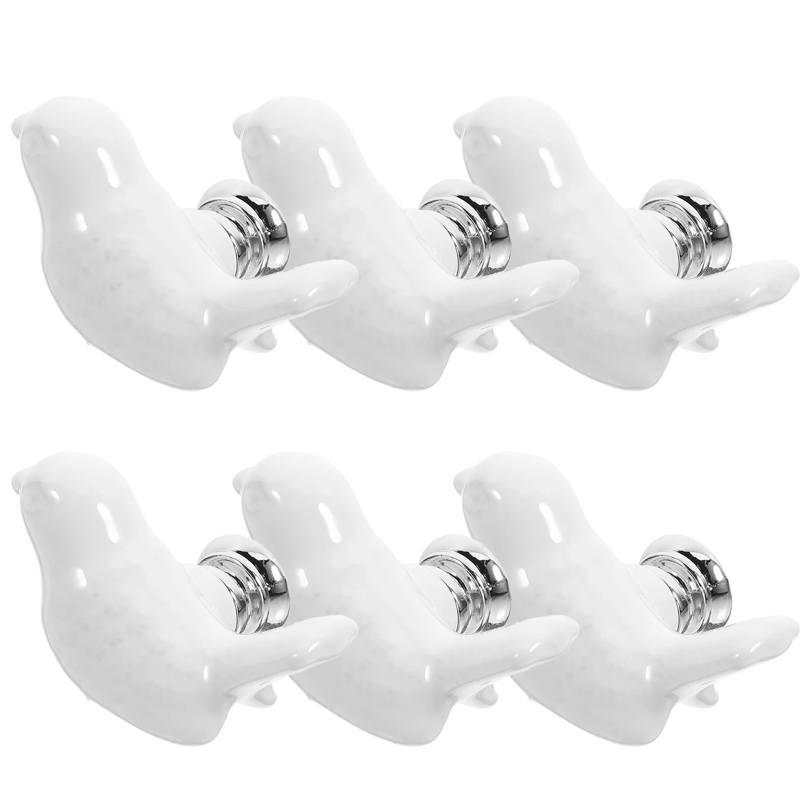 

6 Pcs Cabinet Door Handle Drawer Knobs Child Proof Kitchen Cupboard Room Hardware Ceramic Dresser Pulls