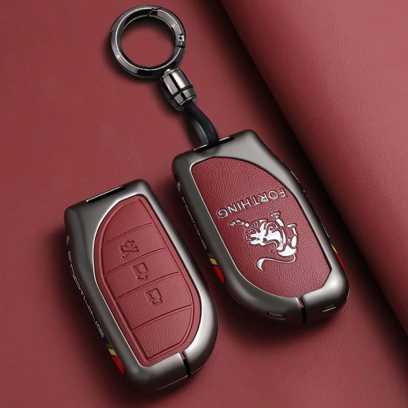 Zinklegierung Autoschlüsselhülle für Dongfeng Forthing T5 EVO Fengxing T5L V9 Schlüsselanhänger Fernbedienungsgehäuse Halter Zubehör – Detail 3