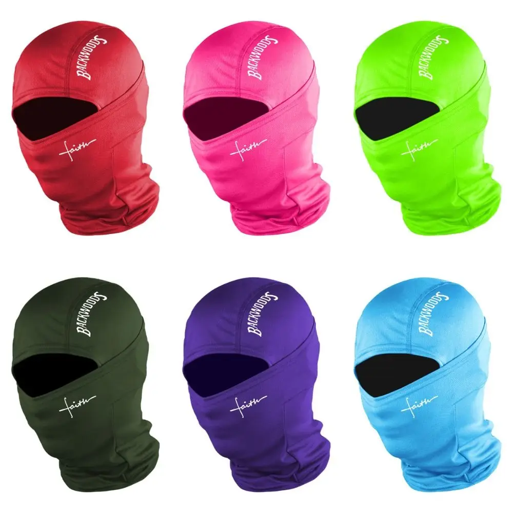 Printed Design Balaclava Hat Letter Print Red Heart Pattern Full Face Mask Dustproof Feature Breathable Fabric Hood Cover