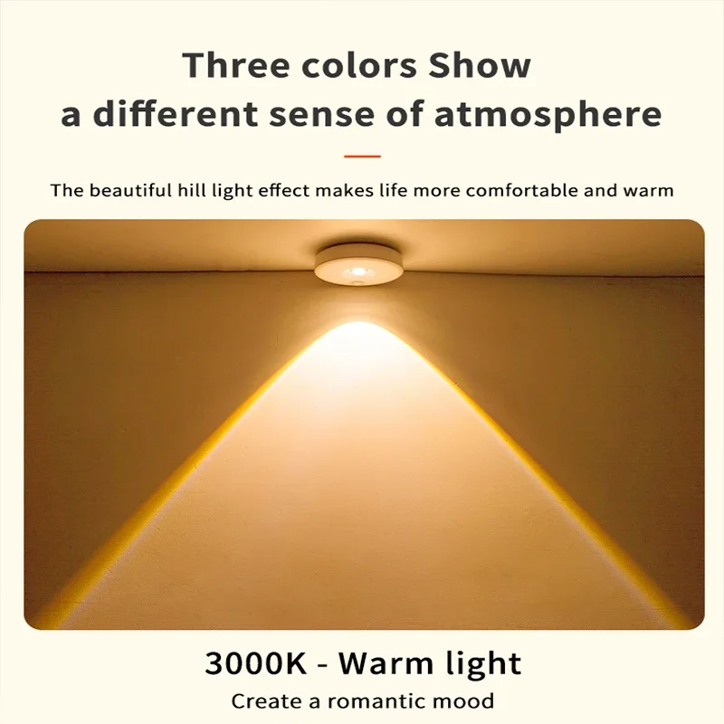 PIR Motion Sensor LED Under Cabinet Lamp Dimmable Rechargeable Night Light Stairs Closet Room Aisle Tube Bar Detector Bulb
