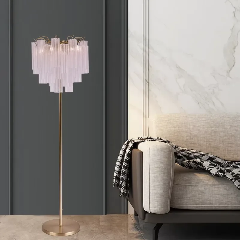 Hot Sell Brass Handmade Glass Round Designer Lamps Home for Floor Modern Lighting Home Decor Lights Standing Lamp