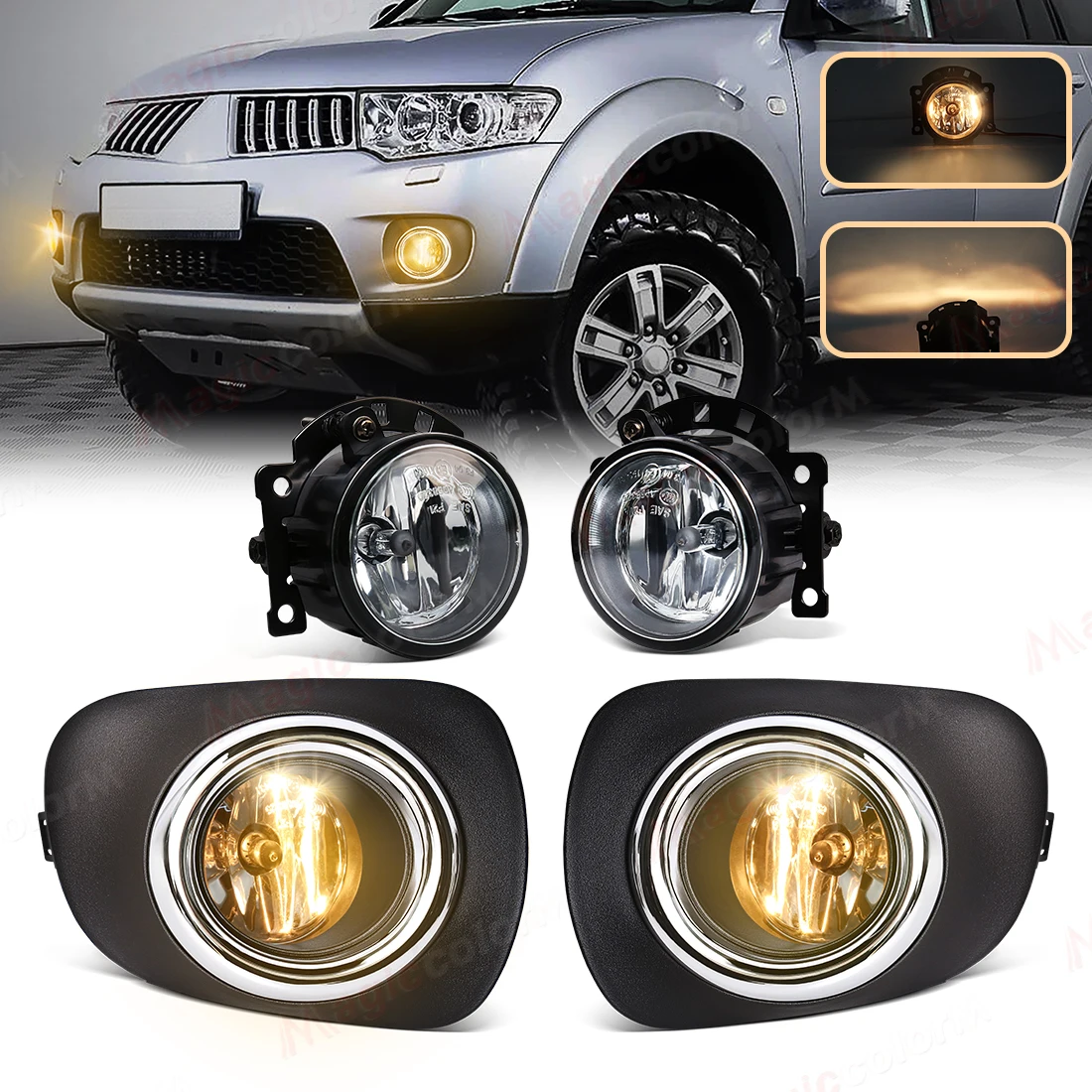 

DLAA Fog Lamp Assembly For Mitsubishi Montero Pajero Sport 2010-14/L200/Triton 2013 2014 2015 Front Bumper Foglight Waterproof
