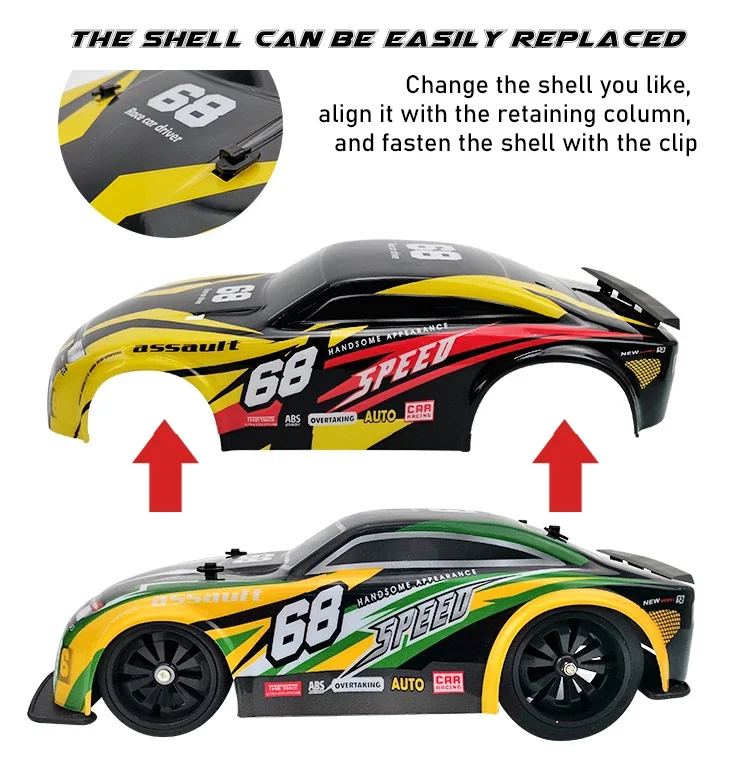 Free shipping Wholesale 1/14 Scale 2.4Ghz High Speed Cars Remote Control RC Race Car drift rc car high speed