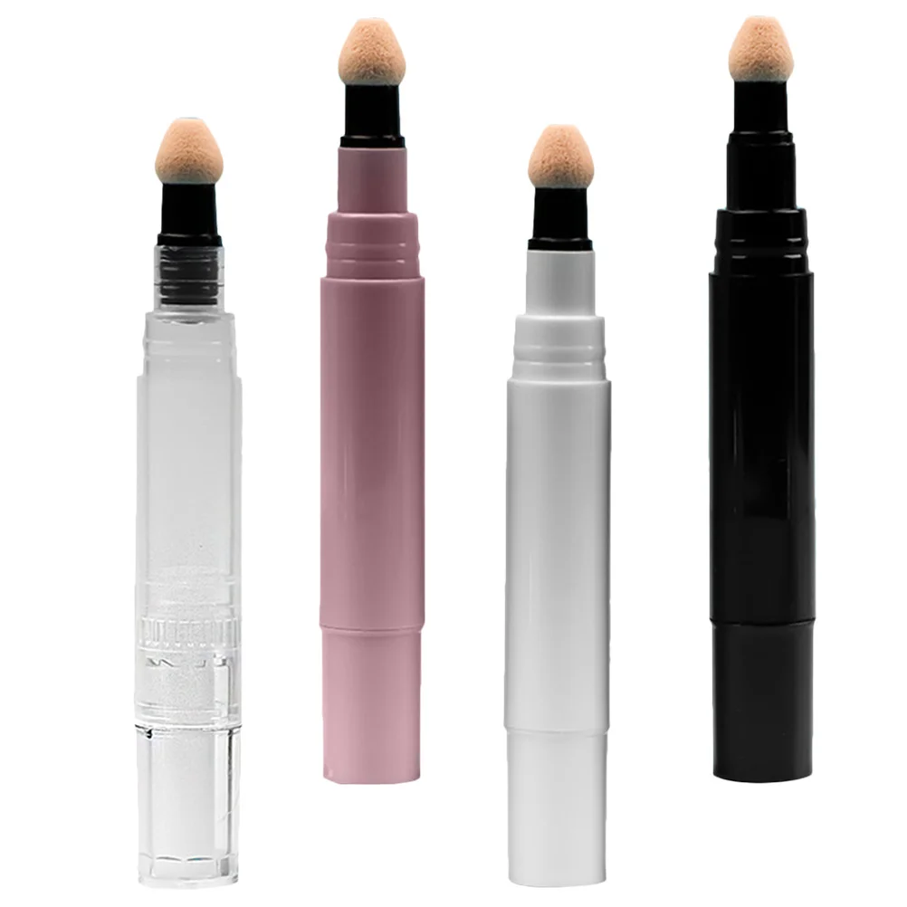 4 قطعة 5 مللي قلم أحمر الخدود إعادة الملء أنبوب فارغ مانعة للتسرب زجاجة صغيرة للسفر لتقوم بها بنفسك حاوية ملمع الشفاه موزع أحمر الخدود #1