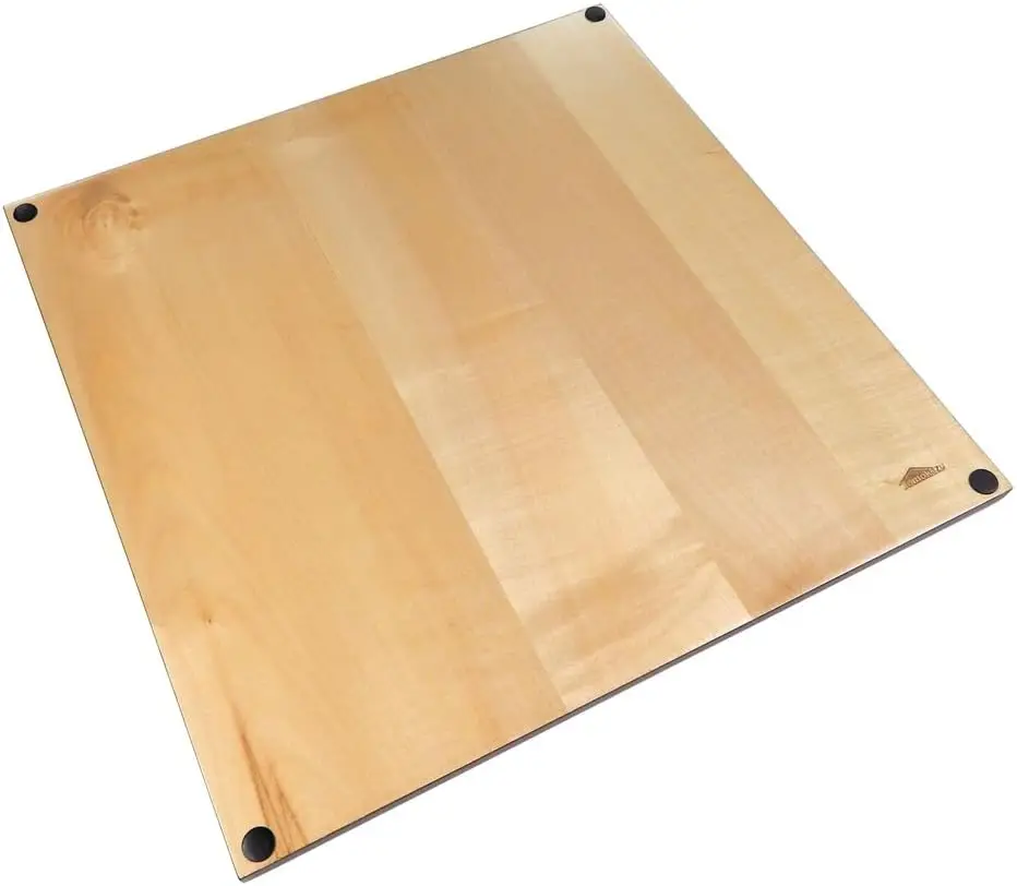 Tabuleiro de xadrez de torneio sem fronteiras Zelus com madeira de mogno incrustada, grande 18 x 18 polegadas, apenas tabuleiro