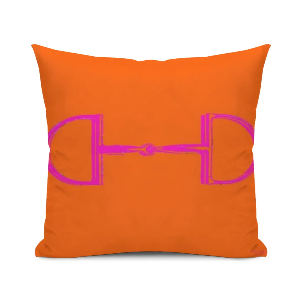 

Snaffle Bit Pillow Neon Orange & Pink Pillowcase Cushions Cover Cushions Home Decoration Pillows For Sofa