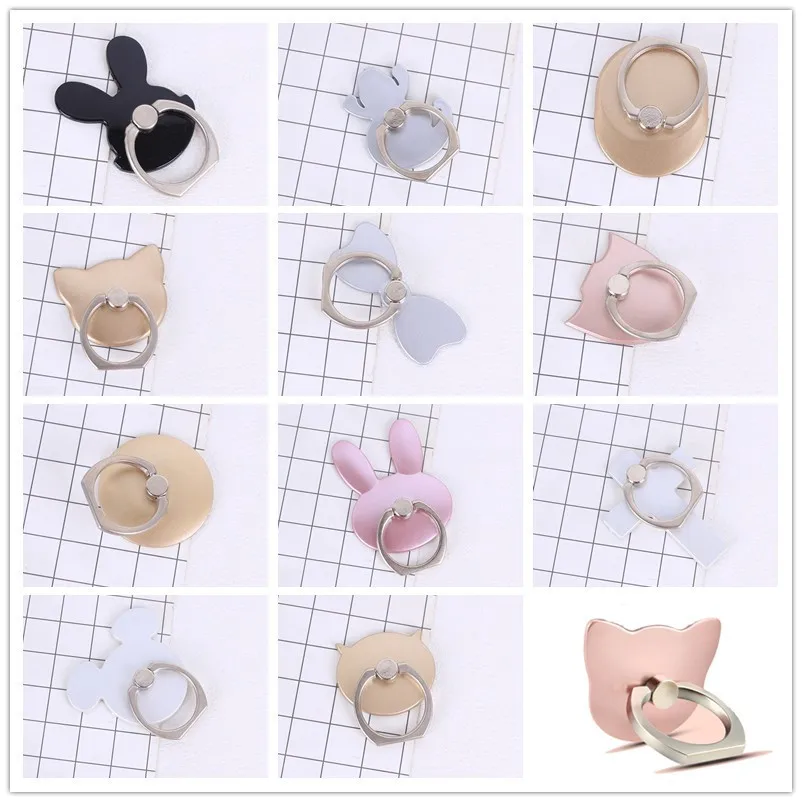 دوران العالمي القط البنصر حامل 360 درجة البلاستيك الكمبيوتر حامل هاتف آيفون 13 12 11 برو سامسونج البنصر حامل