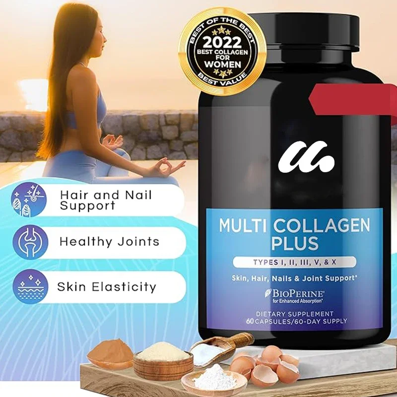 Multi collagen pills-collagen supplements that support hair, skin, nails, and joints - hydrolyzed collagen supplements for women