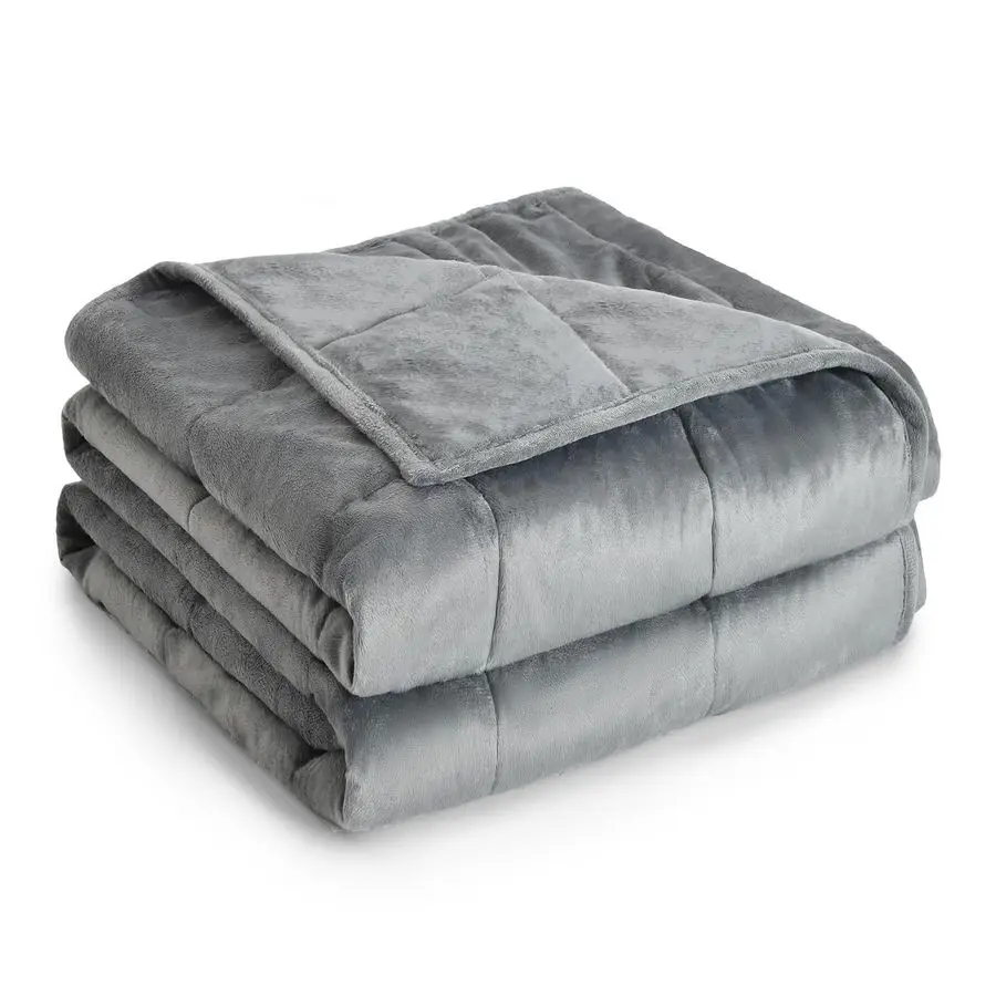 

Weighted Blanket Twin Size 15lbs, Adult Weighted Blankets with Soft Warm Fabric for Sleeping and Calming, Adult Heavy Blanket fo