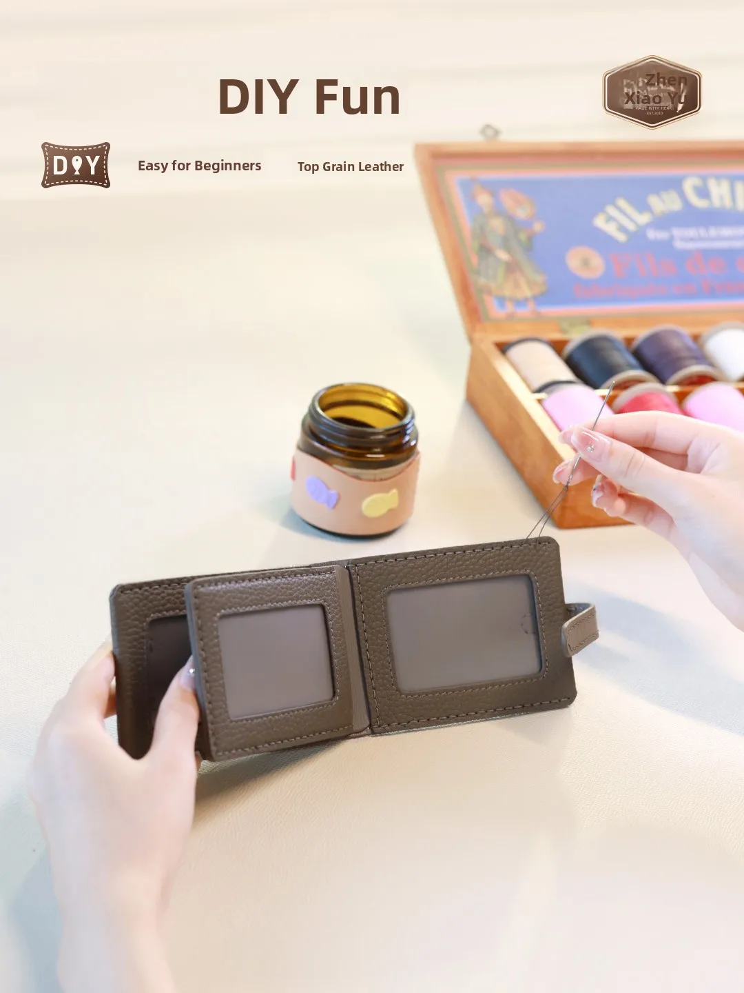 genuine-leather-men's-driver-license-card-holder-diy-handmade-material-package-business-ol-style-leather-wallet-for-youth