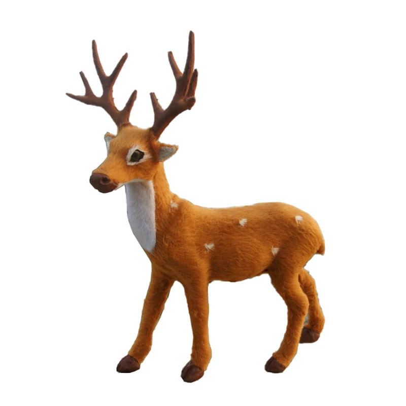 Simulation Christmas Deer Elk Plush Reindeer Natale Ingrosso Decoration Fairy Garden Miniatures Props