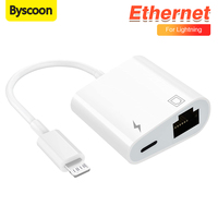 Lightning To Network Card Rj45 Lightning 2 In 1 Adapter For Iphone 14 13/12/11pro To Ethernet Charging Adapter