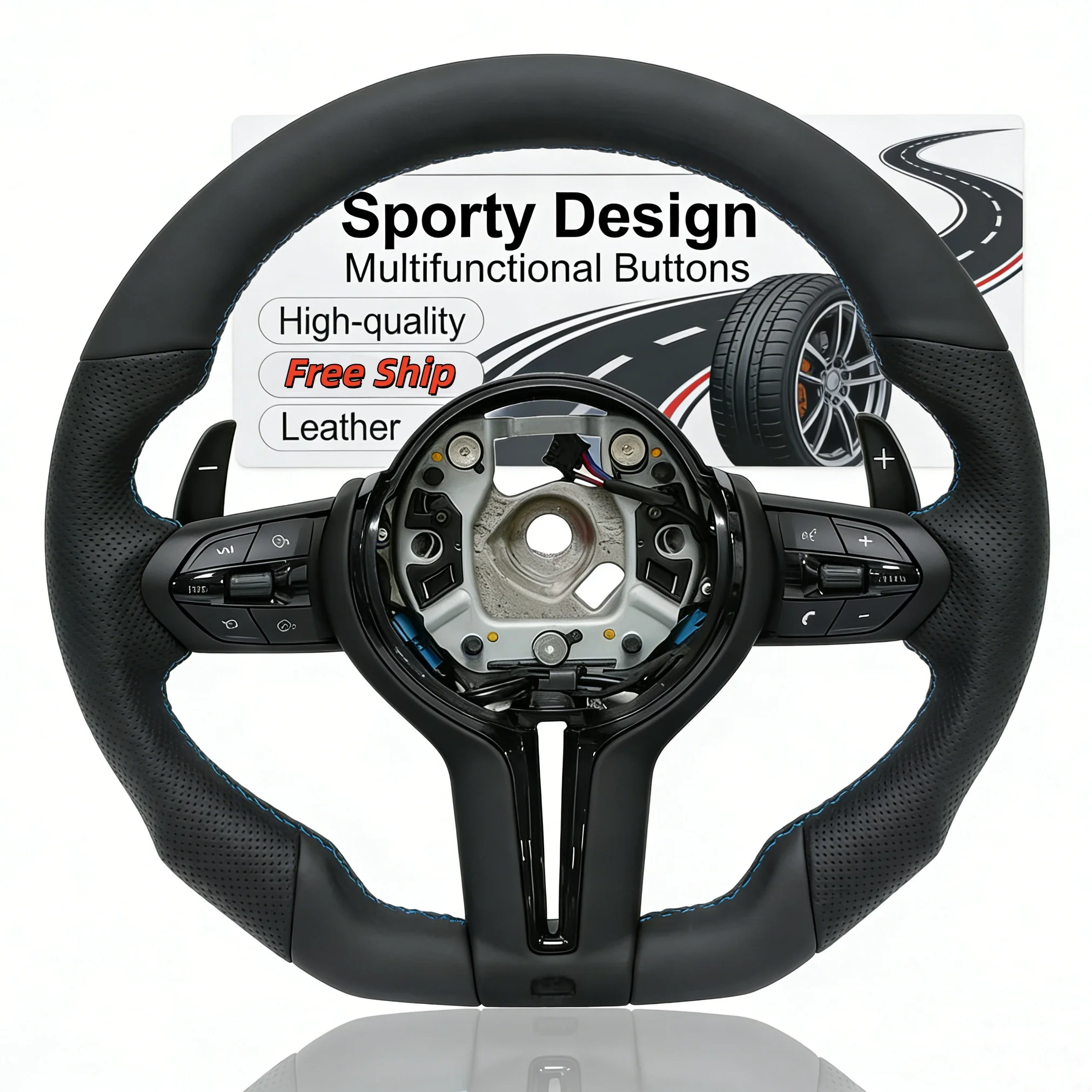 

Assembly M Sports Leather Voiture Volant Lenkrad Steering Wheel for BMW E60