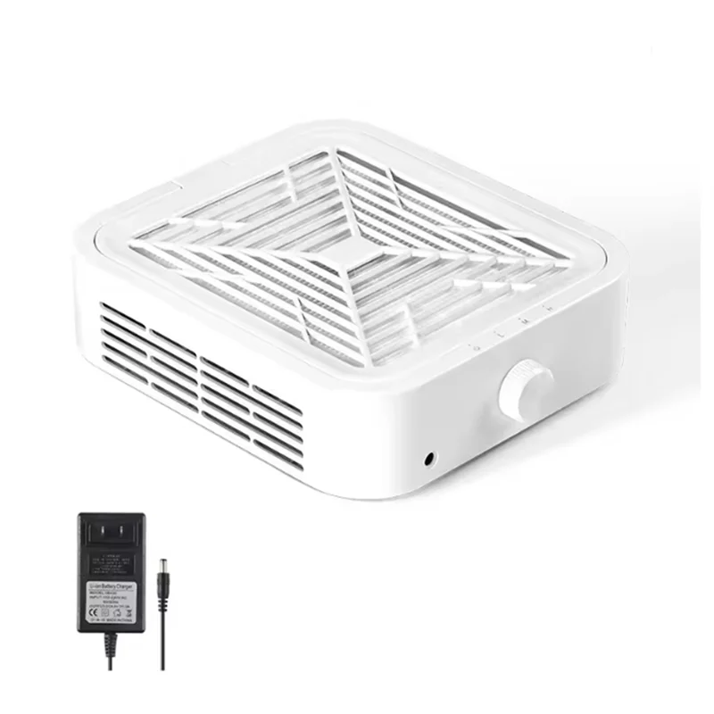 A19F-Penghilang Debu Kuku 120W Penyedot Debu Tanpa Sikat Turbin Kecepatan Dapat Disesuaikan Untuk Manikur Dengan Filter Yang Dapat Dilepas Colokan AS