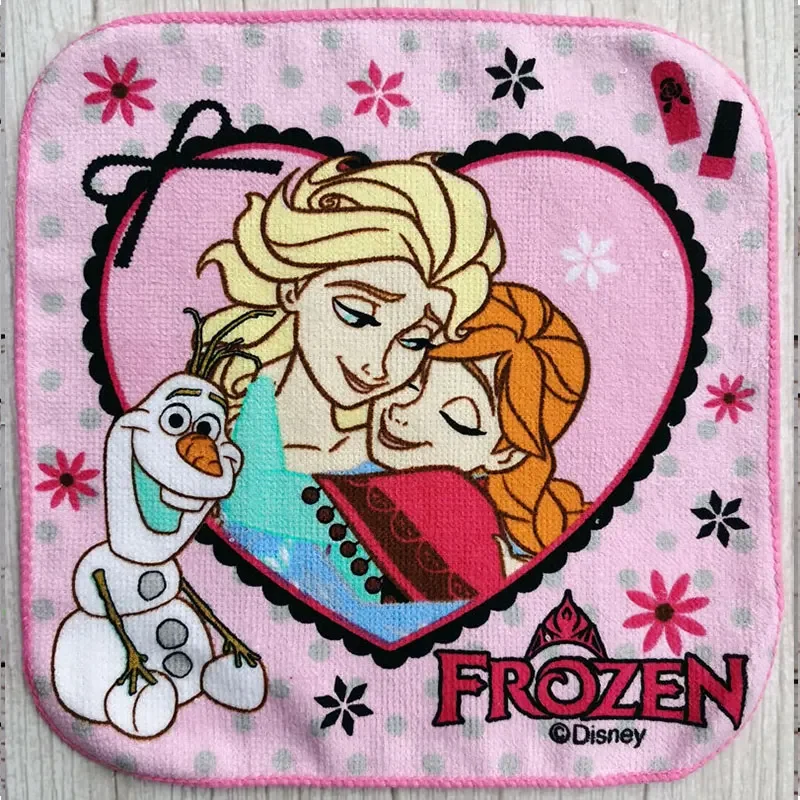 

Disney Towel Elsa Frozen Princess Cartoon Small Square Hand Towel Handkerchief Children Towel Water Absorption 20x20cm