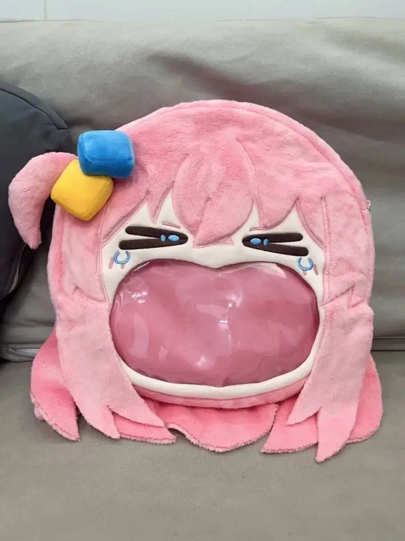 Game BOCCHI THE ROCK Cosplay Gotoh Hitori Transparent Campus Student Zipper Cartoon Backpack Messenger Bags Shoulder Bag