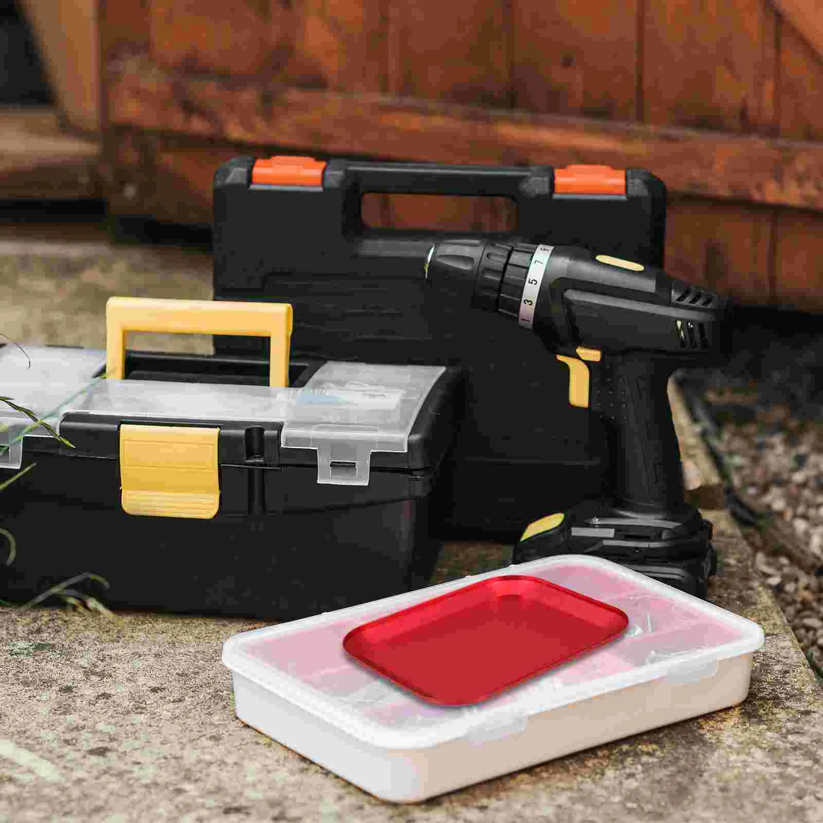Bandeja magnética para tuercas y pernos, soporte para piezas pequeñas, organizador de tornillos, caja de herramientas grande, pernos de