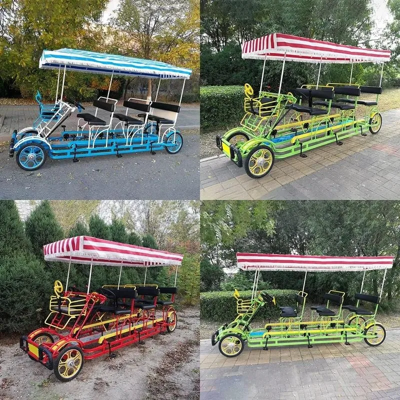 New Double Bicycle for Children and Adults 6-7 Seat Touring Sightseeing Bike