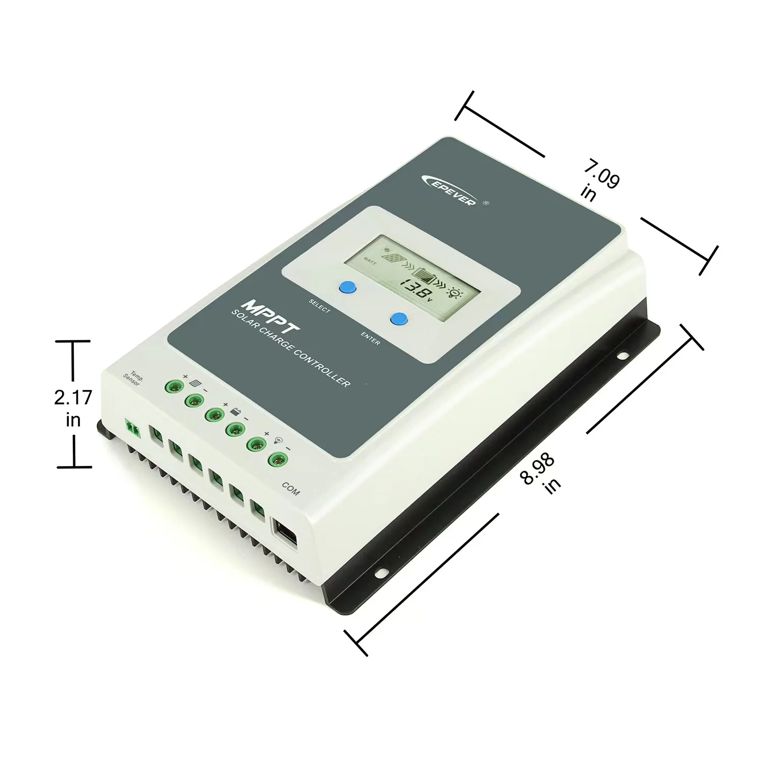 Imagem -06 - Controlador Carga Solar Mppt Epever-mppt Controlador de Carga Solar Regulador do Painel Solar Série an Max pv 60v dc 100v dc 12v 24v 10a 20a 30a 40a Controlador Solar Mppt Controlador de Carga Mppt