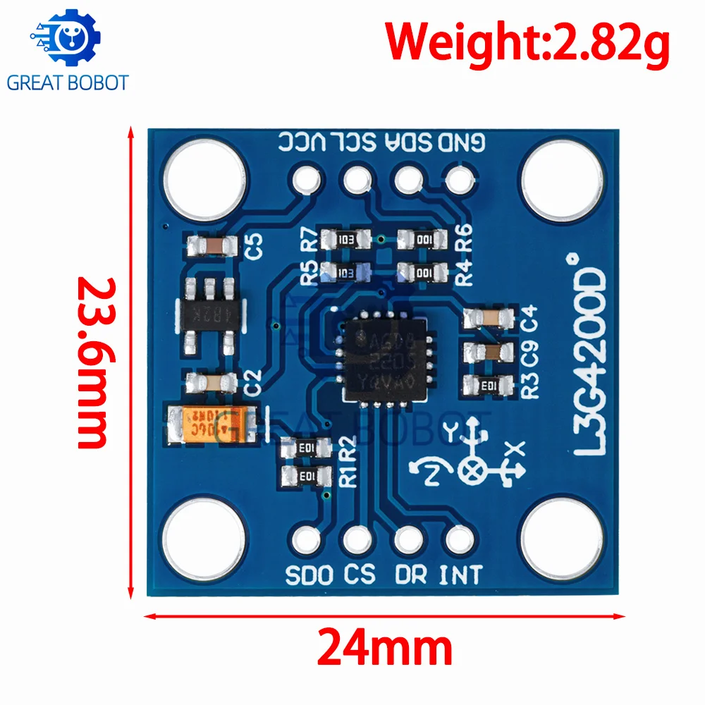 1~10PCS GY-50 L3G4200D Triple Axis Gyro Angular Velocity Sensor Module For Arduino MWC in stock high quality