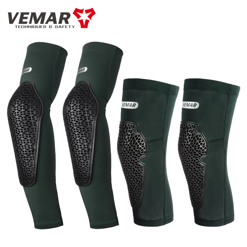 VEMAR Motorcycle Riding Summer Elbow Pads Quick Drying Knee Support Ice Sleeve Motocross Mtb BMX ATV Bike Rider Protection Gear