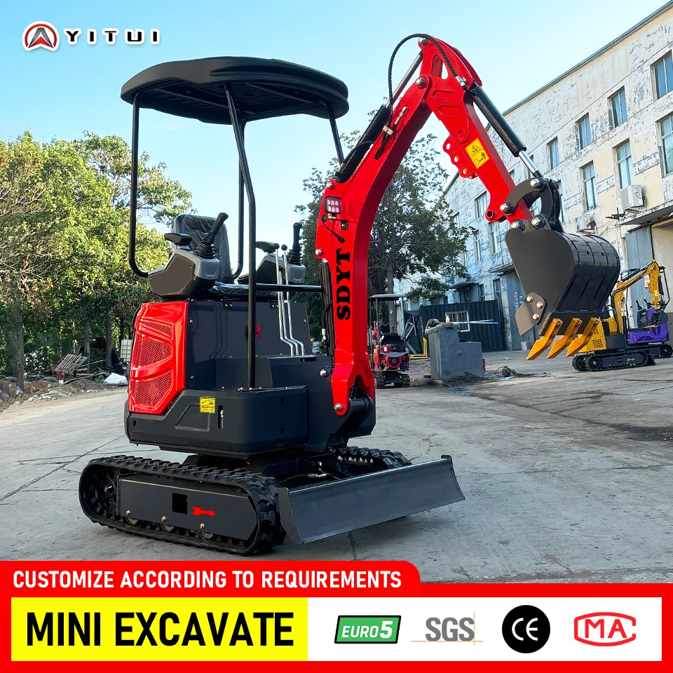 حفارة صغيرة عالية الكفاءة محرك كوبوتا حفار صغير يورو 5 حفارة مدمجة مخصصة للبناء الداخلي والخارجي