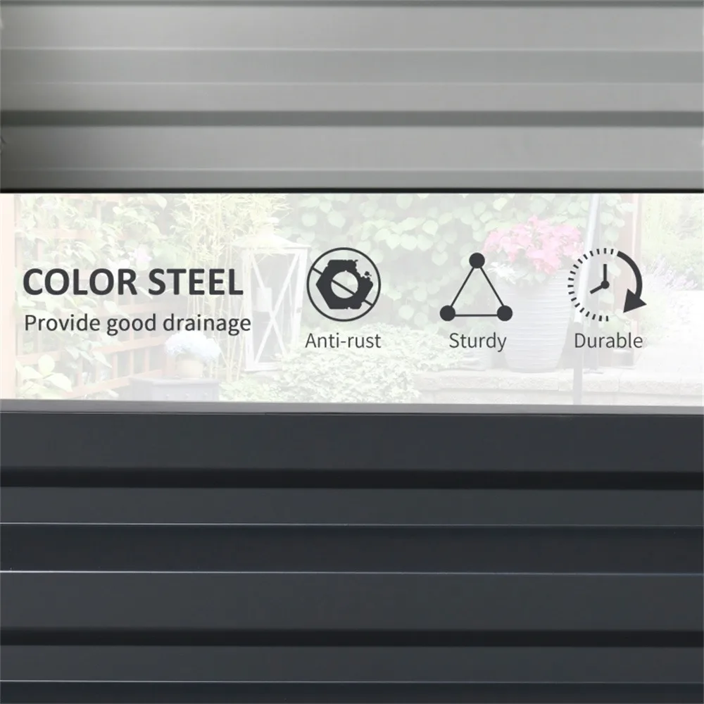 Galvanized Steel Planter Set – Durable, Weed-Free, and Effortless Assembly,Galvanized Steel Planter Set