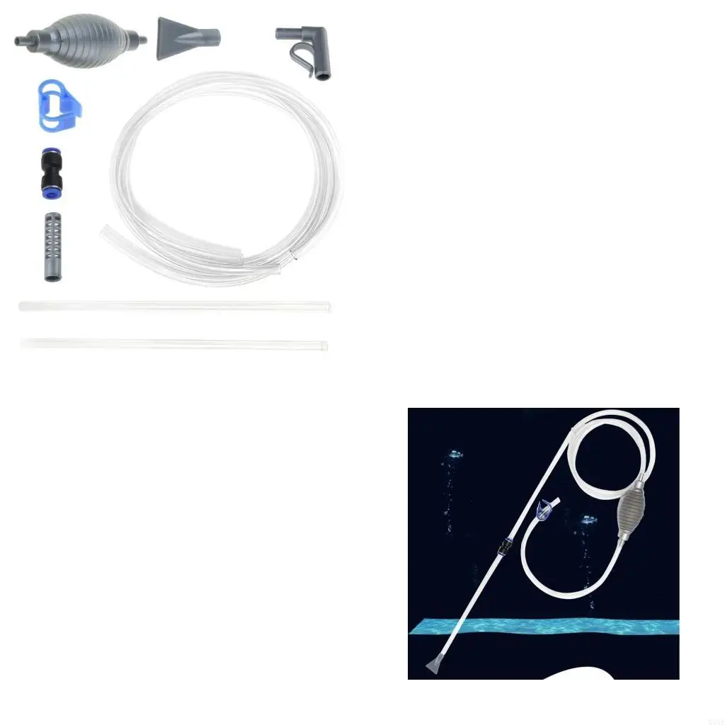 

X4YE Aquarium Water Changer Siphon with Water Hose for Small Fish Betta for Tank