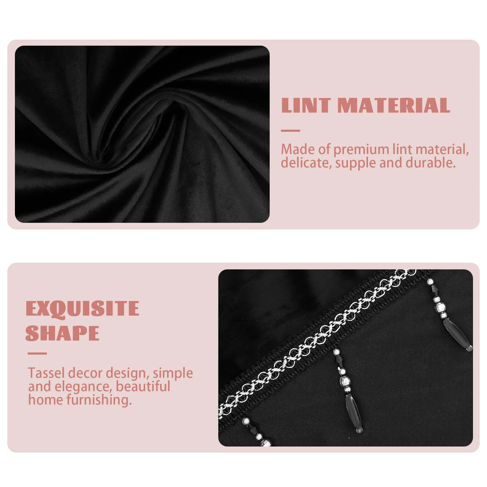 Exquisite Fringed Curtain Lint Material Decorative Short Curtain for Kitchen Dining Room Window Decor Chic Window Decor