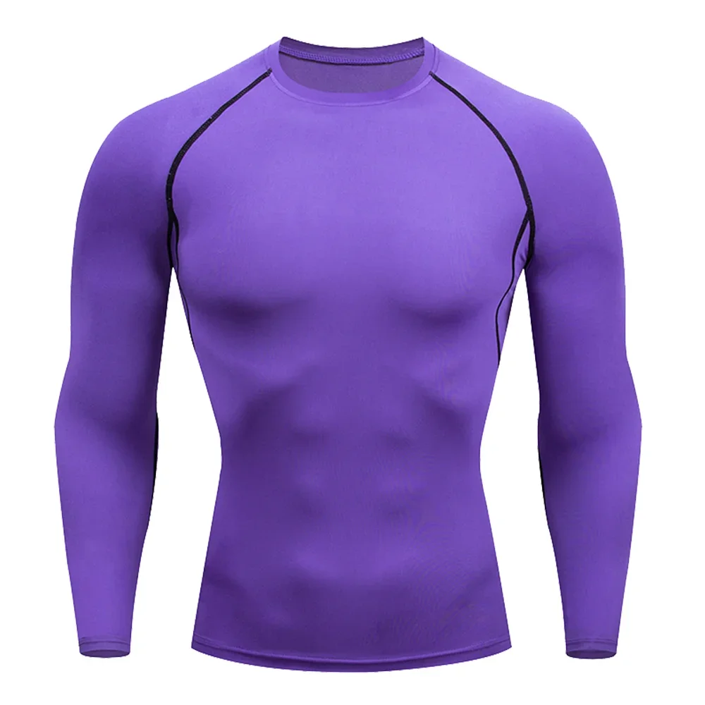 Camiseta deportiva de culturismo para hombre, camisa de secado rápido para correr, Top de compresión de manga larga, camiseta ajustada para gimnasio, Rashgad