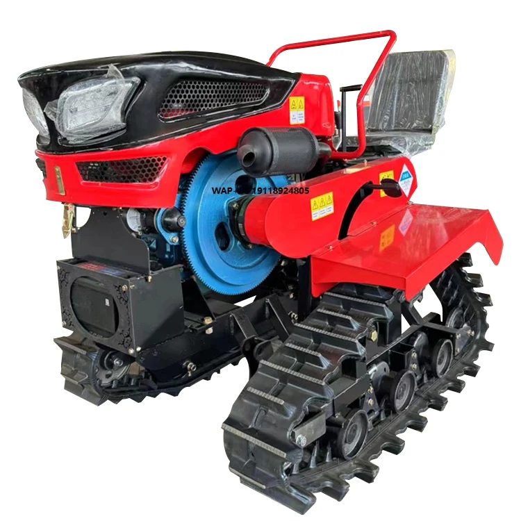 Multifunctional Rotary Tiller Small Crawler Rotary Tiller Mini Tiller Cultivator for Dryland Paddy Field