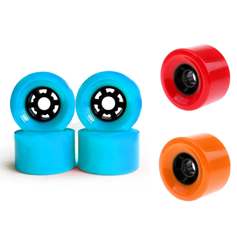 82a Ersatz Skateboard Räder 90x52mm lange Board City Run Räder 6mm Riser Pad Hardware ABEC-9 Lager, blau