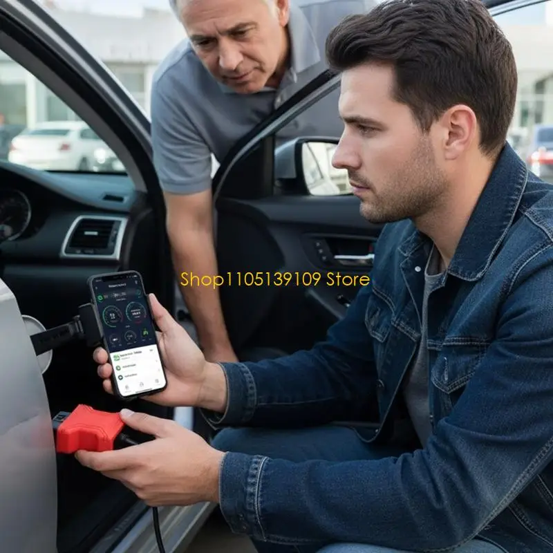 P5ED Car Diagnostic Scanner Adapter 16 Pin OBD Connector Plug Play Installation Reliable Data Transfer Plastic For X400 X300